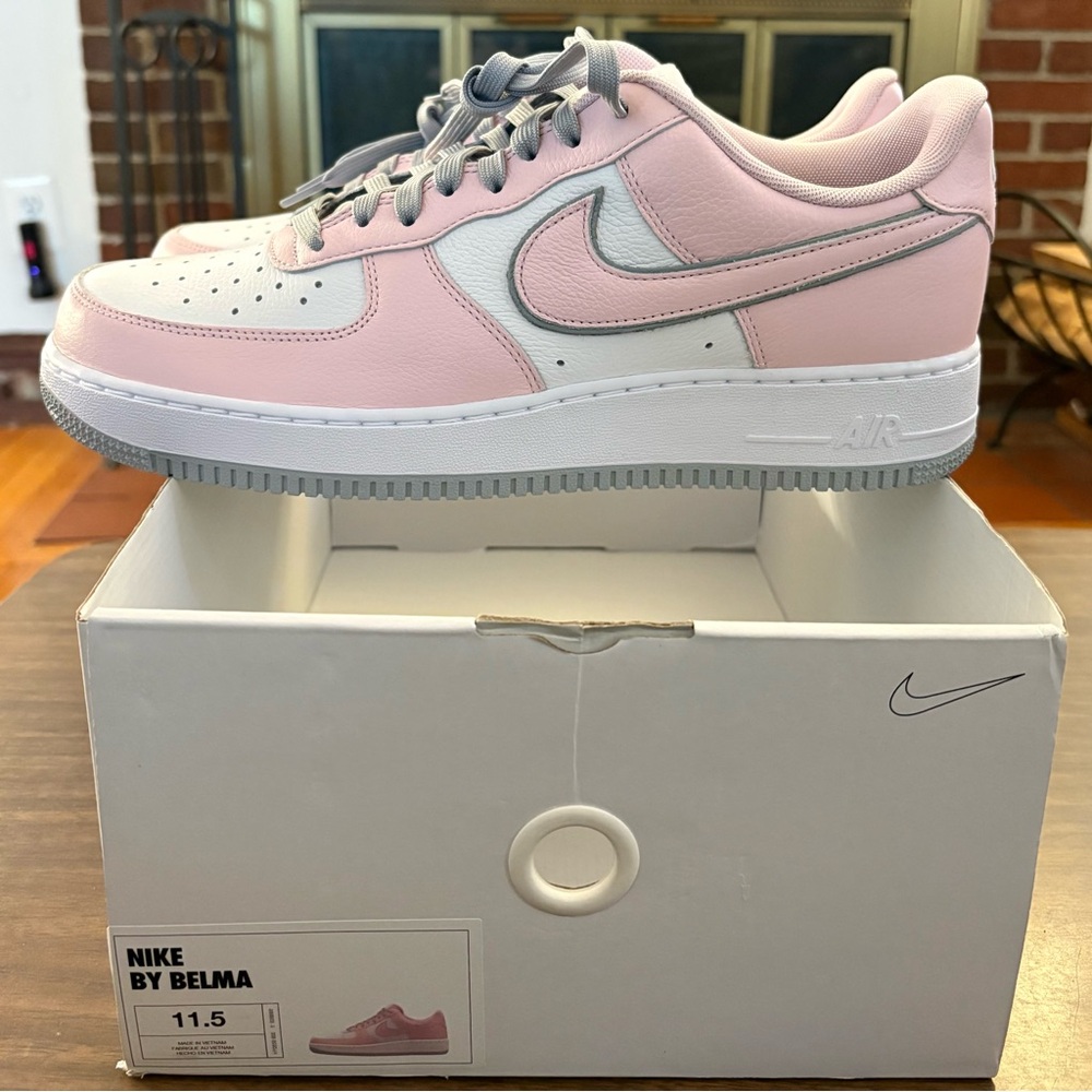 Brand new never worn!  Men’s pink, white & grey Nike Air Force 1.  Size 11.5